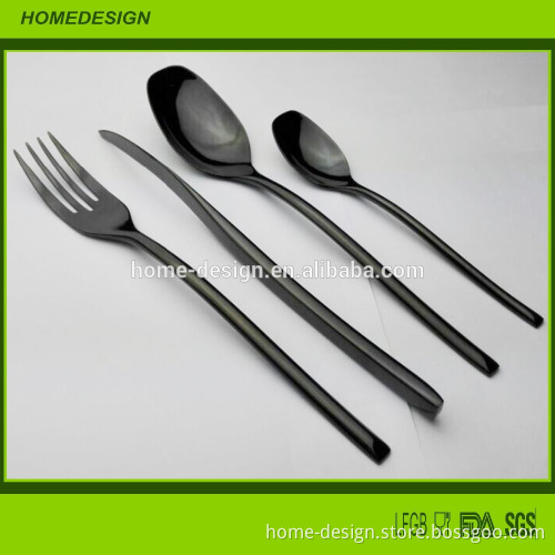 stainless steel black cutlery with pvd titanium coating